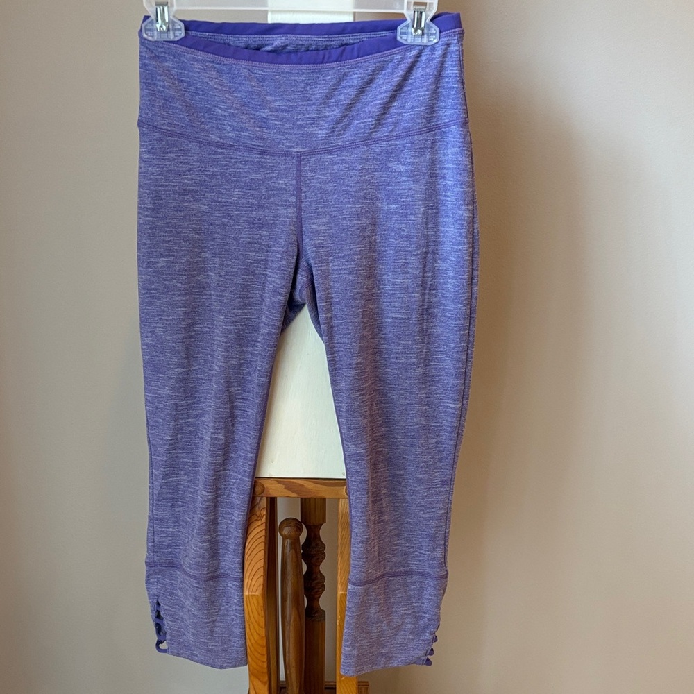 Prana Heathered Purple Capri Leggings